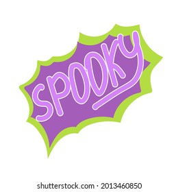 Simple Phrases in Elements for the Halloween celebration. Vector illustration isolated on white background.