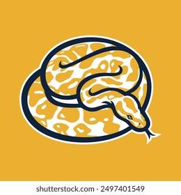 simple phyton snake illustration logo