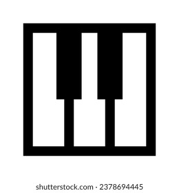 Simple piano icon. Piano keys. Vector.
