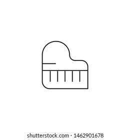 simple piano icon vector clip art flat design object