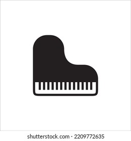 Simple Piano Icon, Vector Illustration