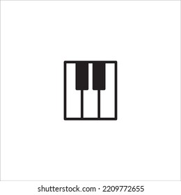 Simple Piano Icon, Vector Illustration