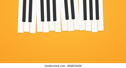 Simple piano keyboard abstract illustration