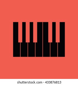 Simple piano keys icon vector illustration