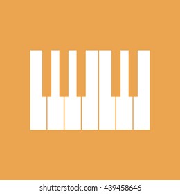 Simple piano keys icon vector illustration