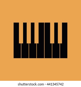 Simple piano keys icon vector illustration