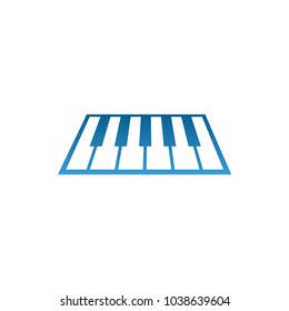 Simple piano logo and icon design template