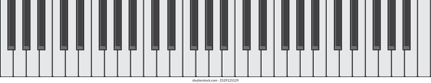 Piano simple, Ilustración vectorial de teclado de sintetizador