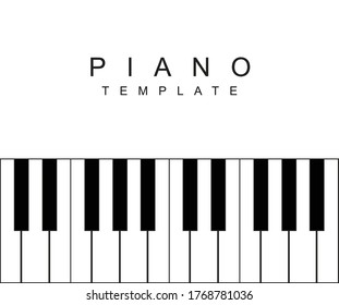 Simple piano template design .