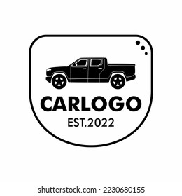 Simple pick up car or mini truck logo template. This can use for emblem, logo, shirt or website.