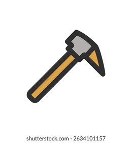 Simple pickaxe icon graphic on White Background for print