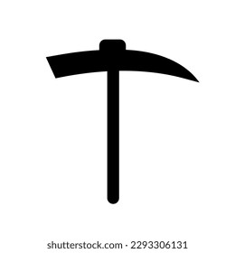 Einfaches Silhouettensymbol für Pickaxe. Vektorgrafik.