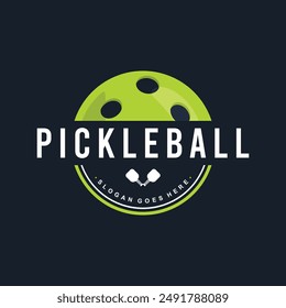 logo simple de club o comunidad de pickleball