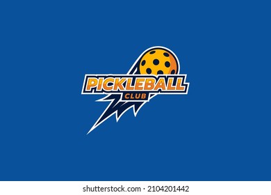 Simple pickleball club logo which looks attractive and dynamic.