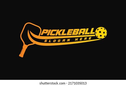 Simple pickleball club logo which looks attractive and dynamic.