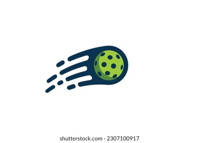 simple pickleball logo with a combination of moving ball and swoosh for any business