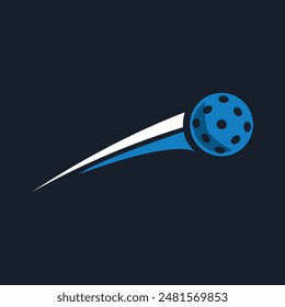 simple pickleball logo with a combination of moving ball and swoosh for any business