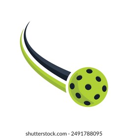 simple pickleball logo with a combination of moving ball and swoosh for any business