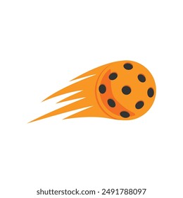 simple pickleball logo with a combination of moving ball and swoosh for any business