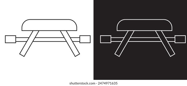  Simple picnic table vector. silhouette simple picnic table vector icon on a white background. bench and picnic table vector symbol. vector illustration.