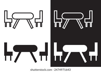  Simple picnic table vector. silhouette simple picnic table vector icon on a white background. bench and picnic table vector symbol. vector illustration.