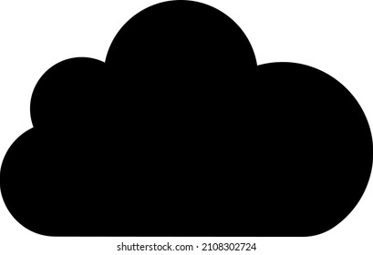 A simple pictogram of black clouds
