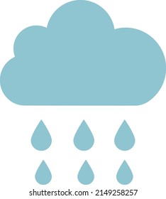 A Simple Pictogram Of Clouds And Rain