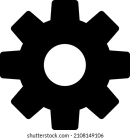 Simple pictogram icon for settings and gears