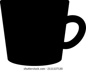 Simple pictogram illustration of a black cup
