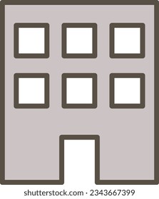 Simple pictogram illustration of a building