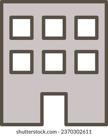 Simple pictogram illustration of a building