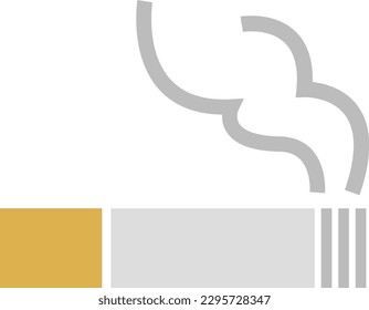 Simple pictogram illustration of cigarette