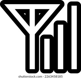 Simple pictogram illustration of radio field strength