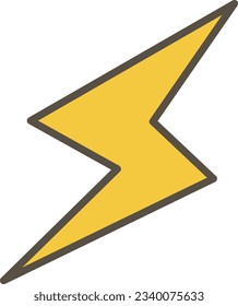 Simple pictogram illustration of thunder
