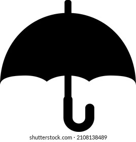 Simple pictogram illustration of an umbrella