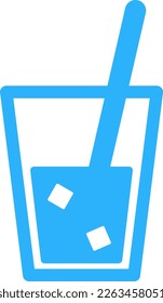 A simple pictogram of juice with a straw