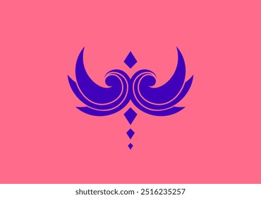 simple pictogram logo template based a wings symbol