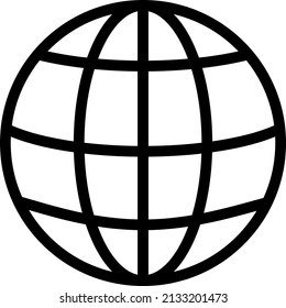 Simple pictogram marks on the internet and the earth
