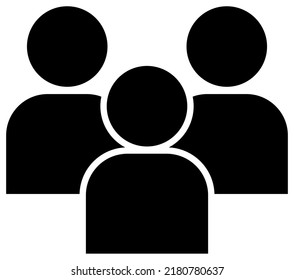 A simple pictogram of multiple avatars