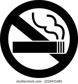 Simple pictogram of non-smoking mark