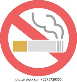 Simple pictogram of non-smoking mark