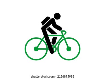 pictograma simple que representa la bicicleta al trabajo