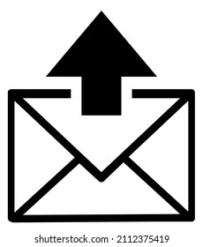 Un simple pictograma para enviar un correo electrónico