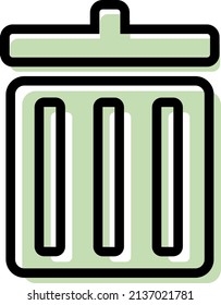 Simple pictogram of trash can