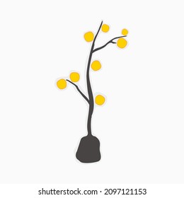 Simple picture of dried lemon tree