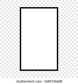 Simple Picture frame isolated on transparent background. Perfect for your presentations. Vector illustration EPS10