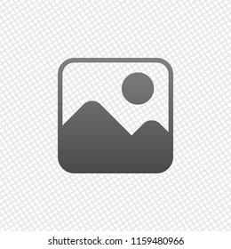 Simple picture icon. On grid background