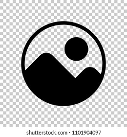 Simple picture icon. On transparent background.