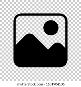 Simple picture icon. On transparent background.