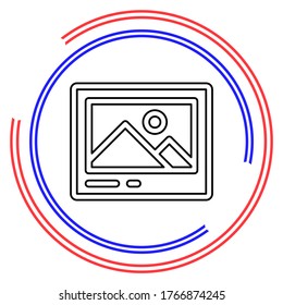 Simple Pictures. Thin line pictogram - outline editable stroke